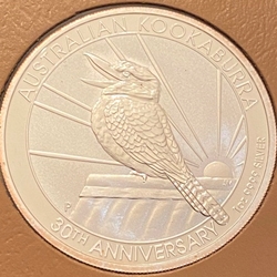 2020 Australia,  1 Dollars - Elizabeth II 6th Portrait - Australian Kookaburra, 30th Anniversary