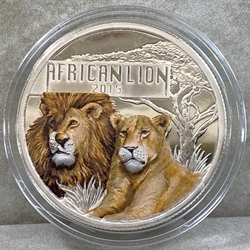 2015 Burundi, 5000 Francs African Lion, Colorized