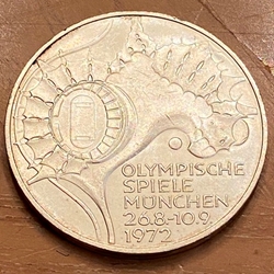 1972-G 10 Deutsche Mark Olympic Games in Munich Olympic Stadium