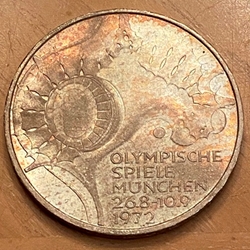 1972-D 10 Deutsche Mark Olympic Games in Munich Olympic Stadium