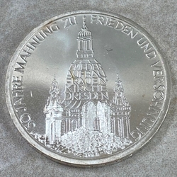 1995-J 50th anniversary of destruction of Frauenkirche in Dresden, 10 Deutsche Mark