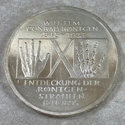 1995-D 150th birth anniversary - William Conrad Röntgen, 10 Deutsche Mark