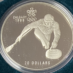 1987-1988 Canada 20 Dollars - Elizabeth II Curling