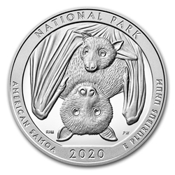 2020 ATB 5 Oz 999 Fine Silver Coin, National Park of American Samoa