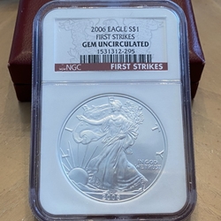 2006 American Eagle Silver One Ounce Certified / Slabbed GEM UNC-295