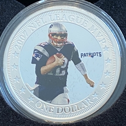 2017 Fiji One Dollar, Tom Brady - 2007 NFL League MVP