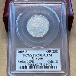 2005-S Washington State Quarter, Clad, Oregon, PR69DCAM