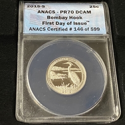 2015-S America the Beautiful Quarter, Clad, Bombay Hook National Wildlife Refuge, PR70DCAM