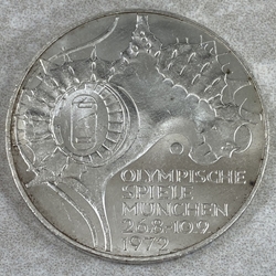 1972-J 10 Deutsche Mark Olympic Games in Munich Olympic Stadium