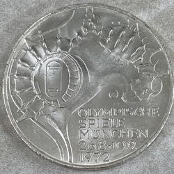 1972-D 10 Deutsche Mark Olympic Games in Munich Olympic Stadium