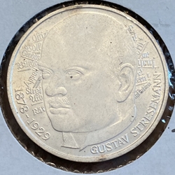 1978-D Germany, 5 Deutsche Mark Gustav Stresemann, KM147