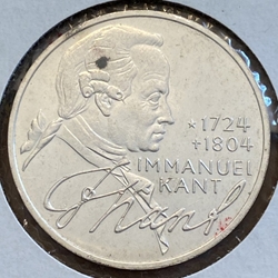 1974-D Germany, 5 Deutsche Mark Immanuel Kant, KM139