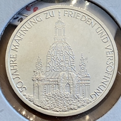 1995-J Germany, 10 Deutsche Mark Frauenkirche in Dresden