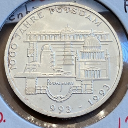 1993-F 1000 Years of Potsdam, 10 Deutsche Mark