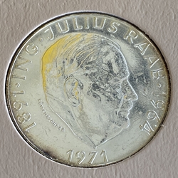 1971 Austria, 50 Schilling Julius Raab, KM# 2911, ASW: 0.5787oz