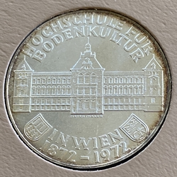 1972 Austria, 50 Schilling Institute of Agriculture, KM# 2914, ASW: 0.5787oz