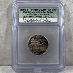 2001-S Washington State Quarter, Clad, Kentucky, PR69 DCAM