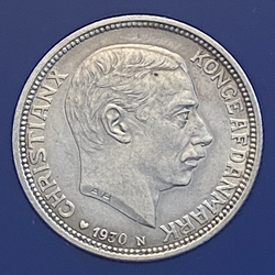 1930 Denmark 2 Kroner - Christian X King's Birthday KM 829