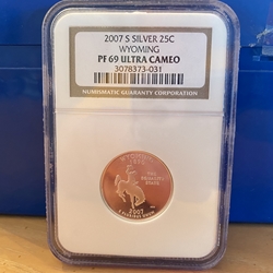 2007-S Washington State Quarter, Clad, Wyoming, PF 69 Ultra Cameo