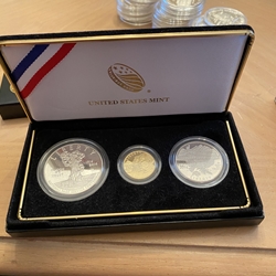 2016-W Proof National Park Service Three coin proof set $5 Gold $1 and Half Dollar, Coin, 1 Each