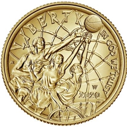 2020-W Basketball Hall of Fame Uncirculated $5 Gold Coin, Wanted