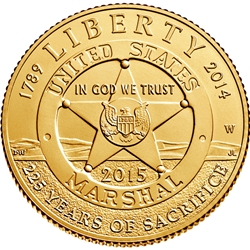 2015-W U.S. Marshals Service 225th Anniversary, Uncirculated $5 Gold Coin, Wanted