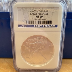 2009 American Eagle Silver One Ounce Certified / Slabbed MS69 -464