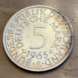 1965F Germany, 5 Deutsche Mark, KM112