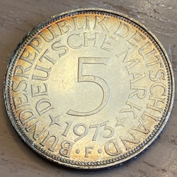 1973F Germany, 5 Deutsche Mark, KM112