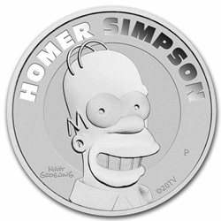 2022 Tuvalu Homer Simpson Silver Coin .999 Fine - Sell $45.00