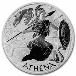 2022 Tuvalu 5 oz Silver, Gods of Olympus Athena - Sell $275.00