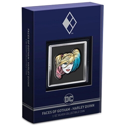 2022 Niue DC Comics - Faces of Gotham™ - HARLEY QUINN™ 1oz Silver Coin