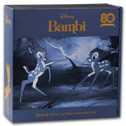 2022 Niue Disney Bambi 80th Anniversary – Bambi and Faline 1oz Silver Coin