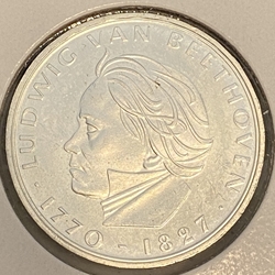 1970-F Germany, 5 Deutsche Mark Ludwig van Beethoven, KM127