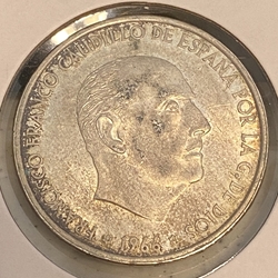 1966 Spain 100 Pesetas KM# 797