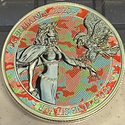 2020 Germania 5 Mark Camouflage, Mintage: 100