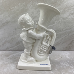 M.I. Hummel 437 Tuba Player, Arbeitsmuster, White, Tmk 6©