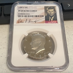 1980-S Kennedy Half Dollar, Clad, PF 69 Ultra Cameo - 016