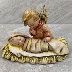 M.I. Hummel 25 Angelic Sleep, Candleholder, Double Crown, Tmk 1