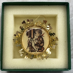 M.I. Hummel Gold Christmas Ornament, The Photographer