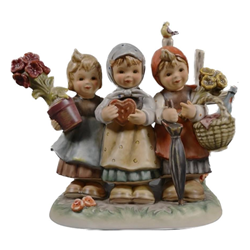 M.I. Hummel 605 Joyful Gifts, Childhood Memories, Limited edition No. 0050 of 1999, Tmk 10