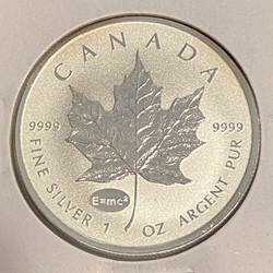 2015 Canada 5 Dollars, 1Oz Silver, E=mc2 privy mark