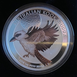 2018 Australia, 1 Dollar - Elizabeth II 4th Portrait - Australian Kookaburra, Coloured