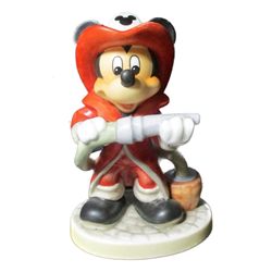 17-358-12, M.I. Hummel Figurines / Disney Figurine, Mickey, Red, Tmk 6