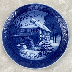 Royal Copenhagen Christmas Plate, 1976 Danish Watermill