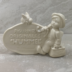 M.I. Hummel 208 Dealer's Plaque In French, white overglaze, Tmk 2