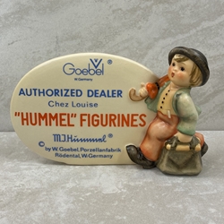 M.I. Hummel 187 M.I. Hummel Plaque In English, Authorized Dealer, Named, Chez Louise, Tmk 5