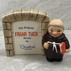 Goebel Figurine, 59 002 10 The Original Friar Tuck Series Plaque, Black, Tmk 6