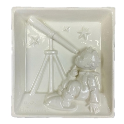 M.I. Hummel 237 Star Gazer Wall Plaque, White Overglaze, Tmk 2