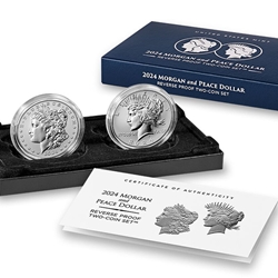 2024 Morgan and Peace Dollar Two-Coin Reverse Proof Set